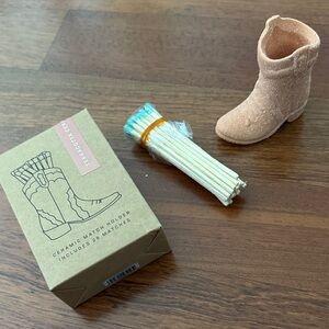 Ceramic Boot Match Holder with Matches